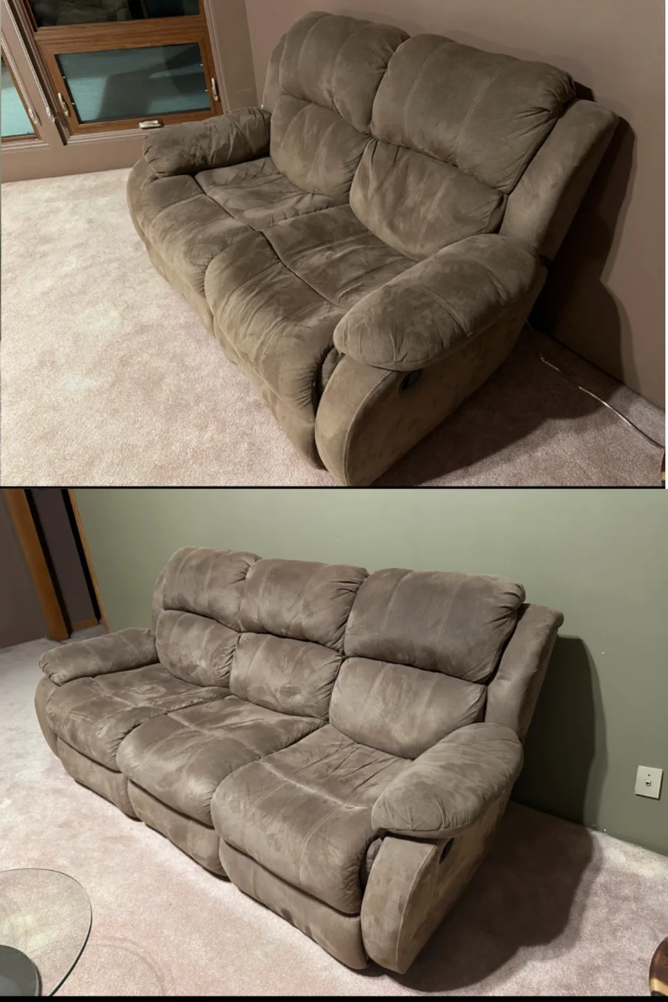 FREE DELIVERY• BROWN 2 PIECE RECLINER COUCH / SOFA SET (3+2) thumbnail