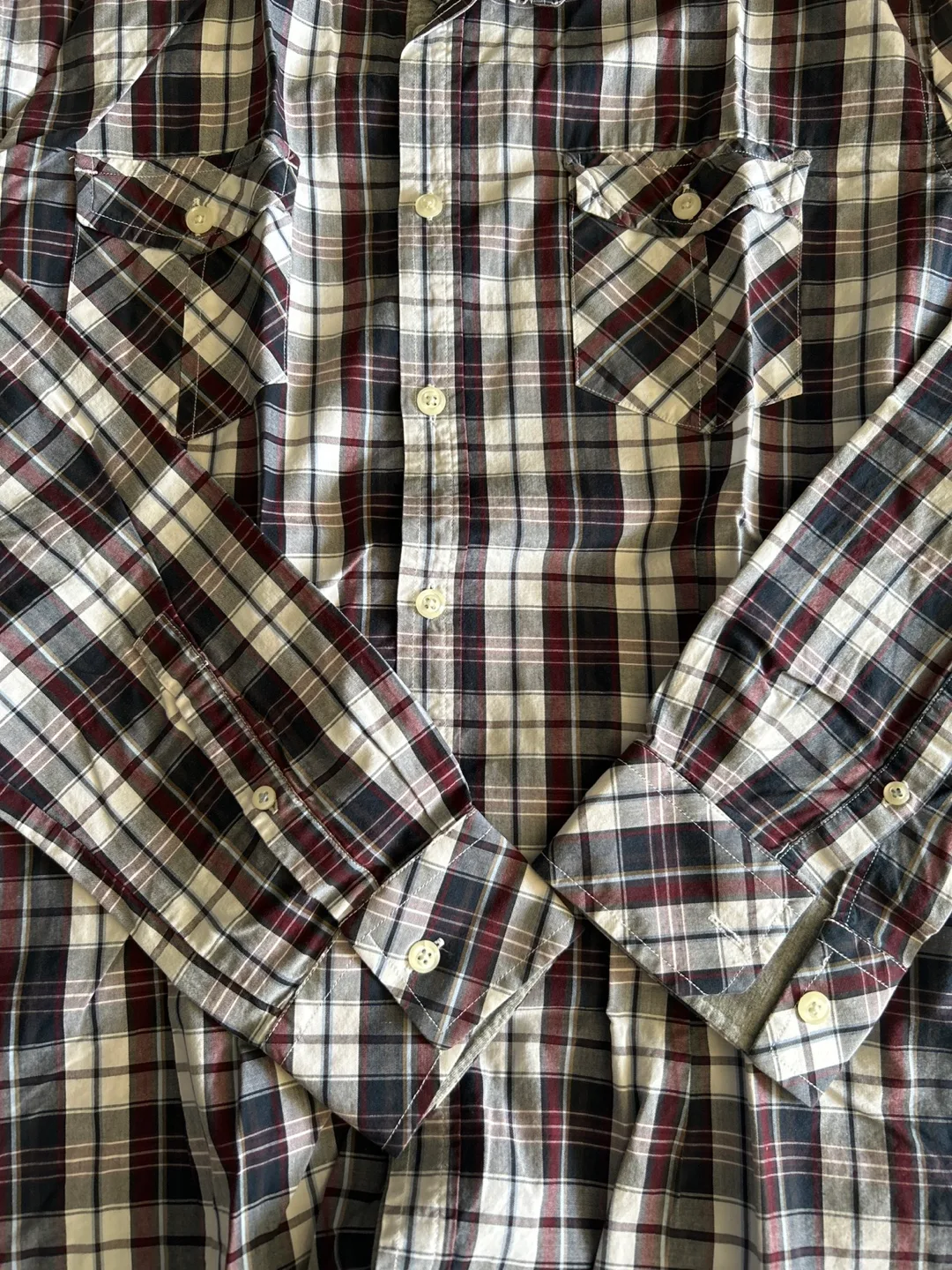 OVS Men's Slim Fit Long Sleeve Plaid Shirt image indicator(3)