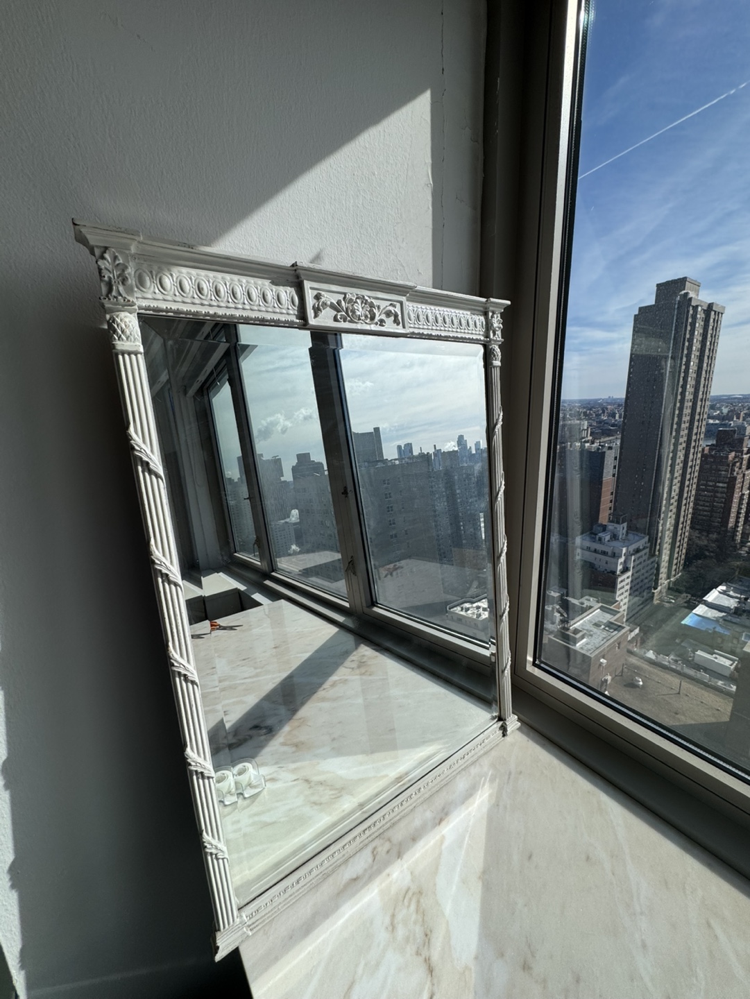 White Framed Mirror - photo 2