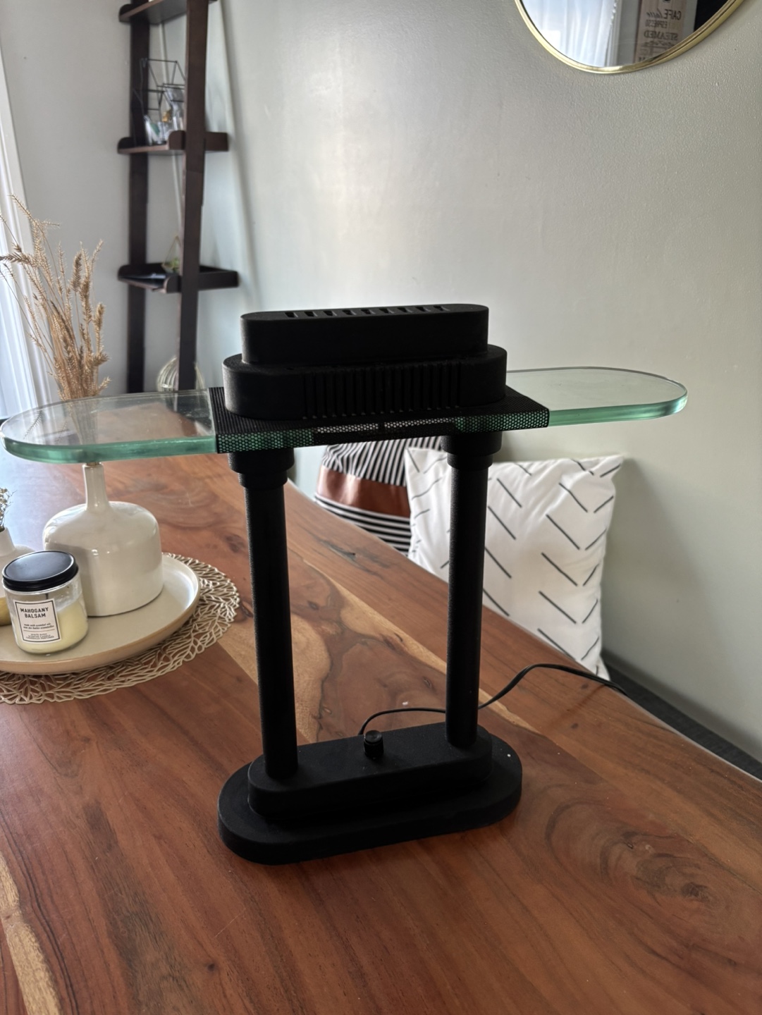 Vintage Desk Lamp with Glass Top - photo 2