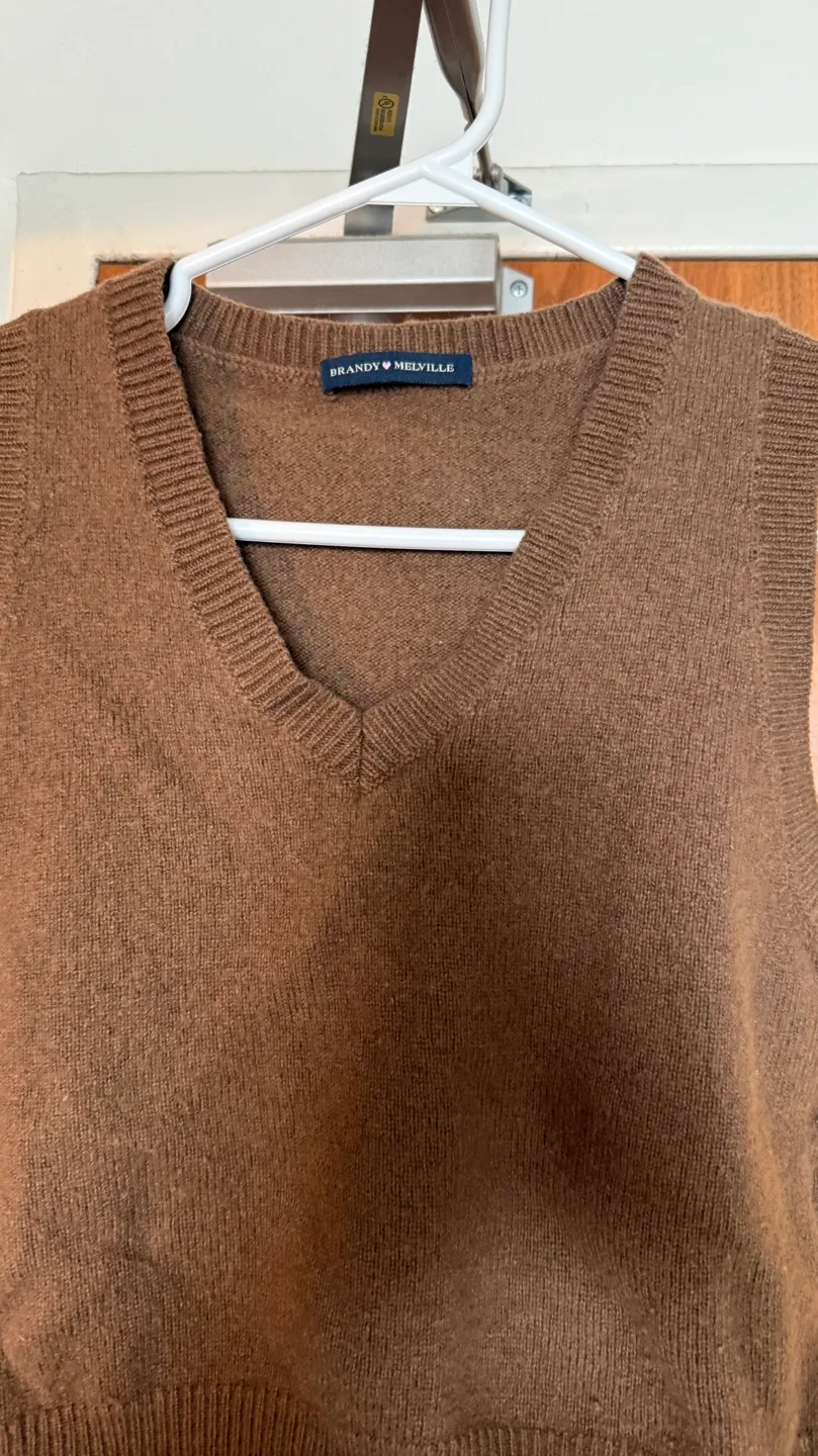 Brandy Melville Brown Knit Vest thumbnail