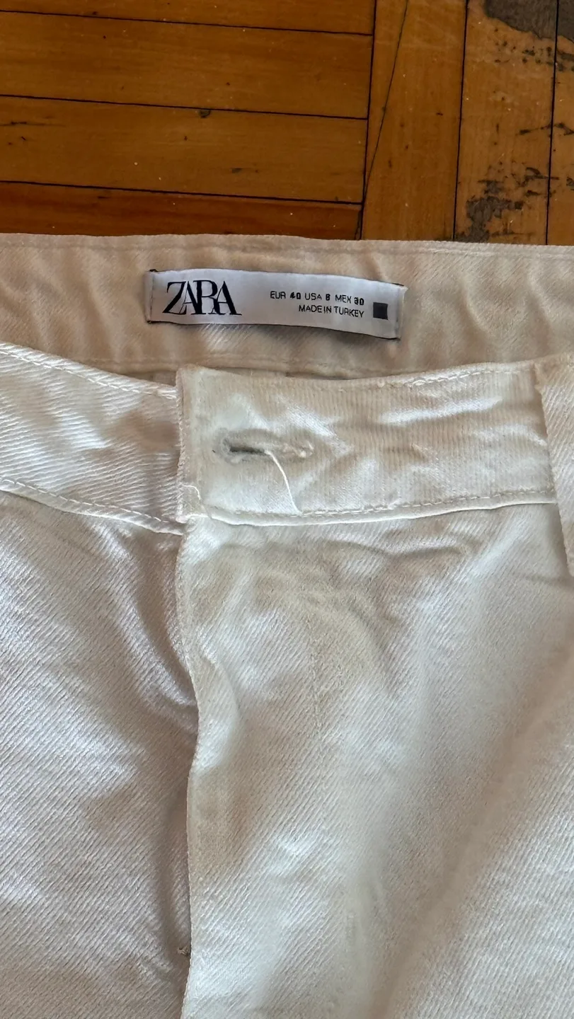 Zara Women's White Culottes Size 10 thumbnail