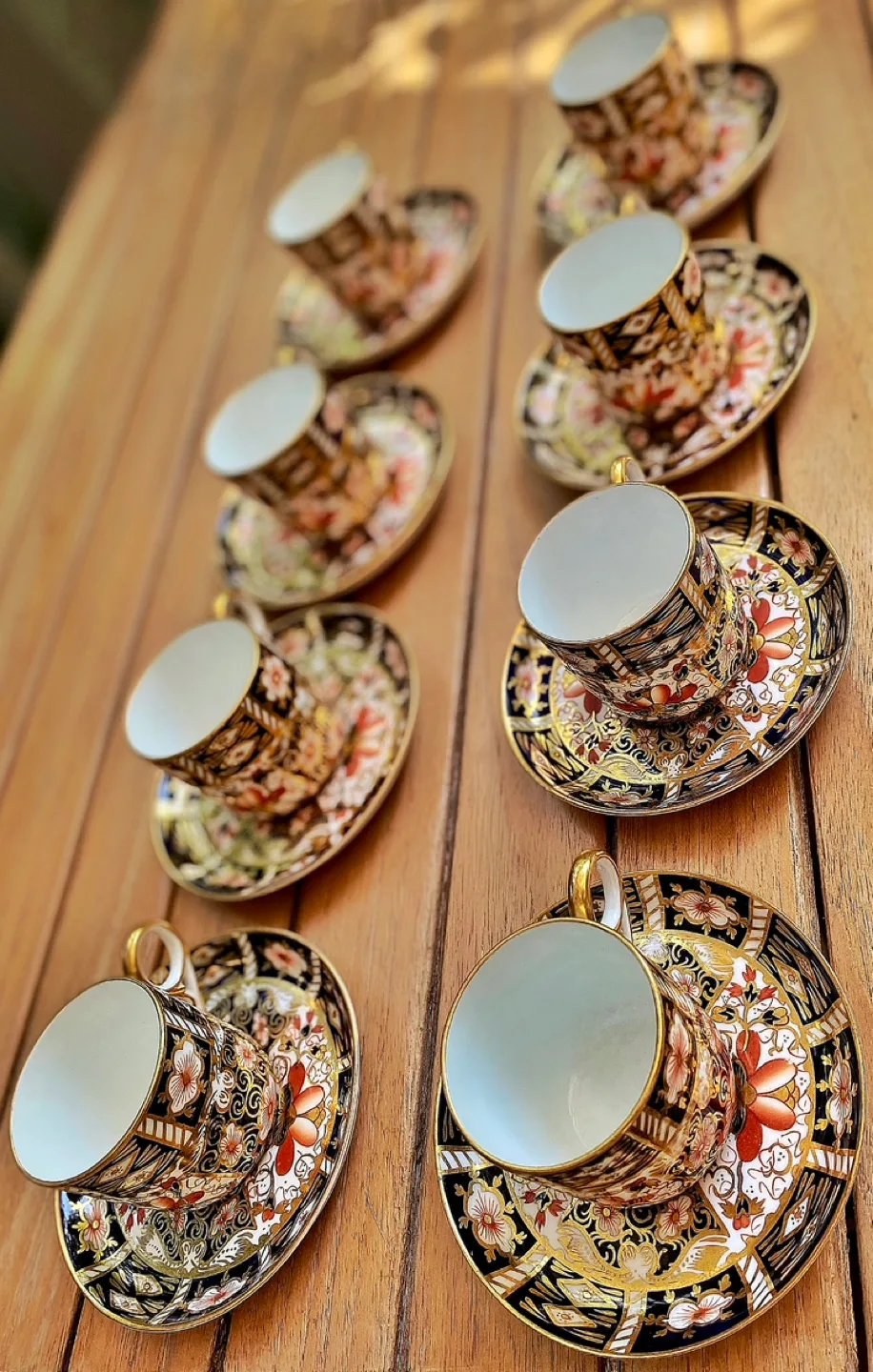 EARLY1900’s Royal Crown Derby Imari 2451 demitasse cups/saucers image indicator(7)