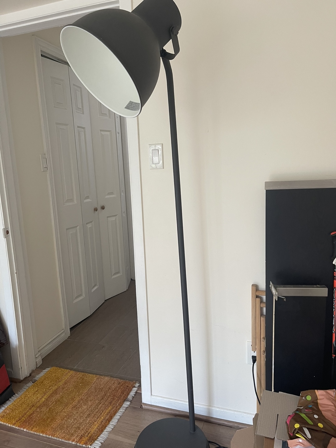 Ikea Modern Floor Lamp, Dark Grey Metal, Adjustable Shade - photo 2