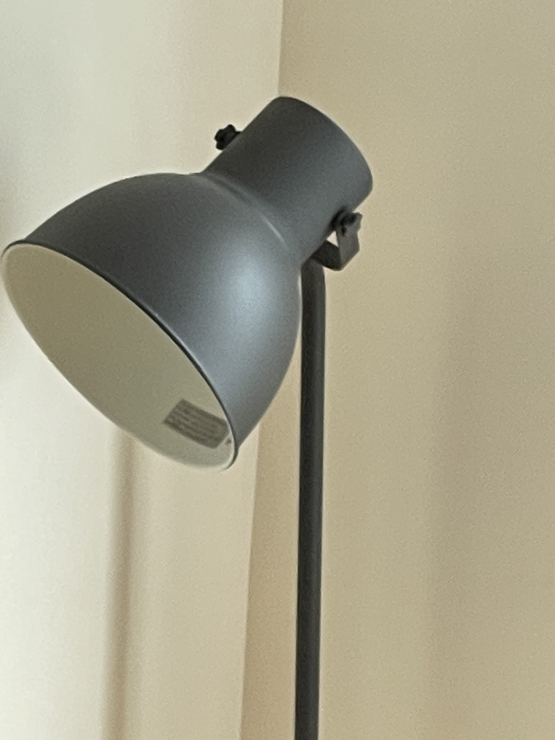 Ikea Modern Floor Lamp, Dark Grey Metal, Adjustable Shade
