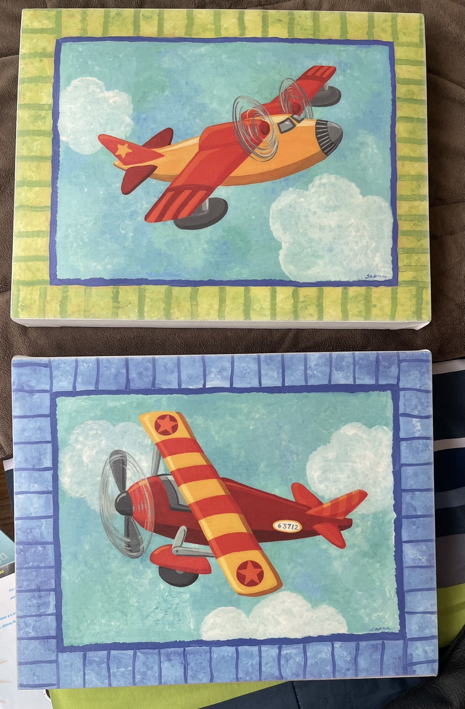 Set of 2 Airplane Wall Art Prints