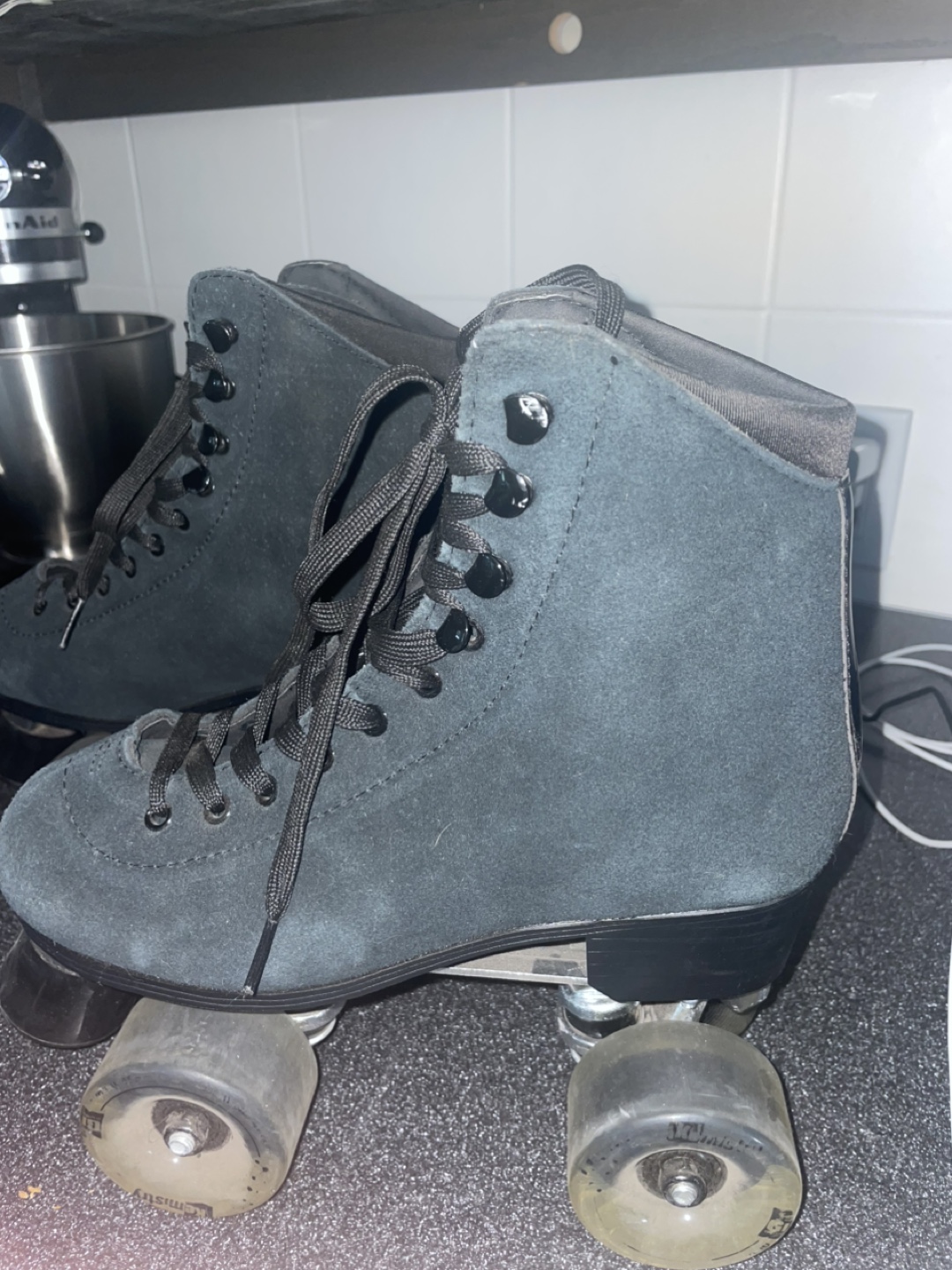 Vintage Suede Roller Skates