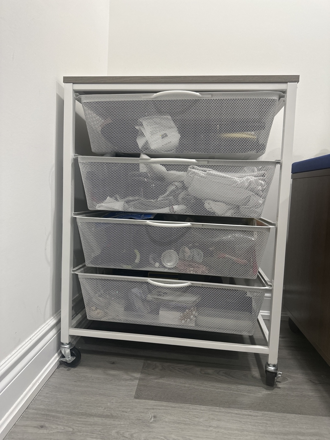 Rolling Cart with Four Drawers
