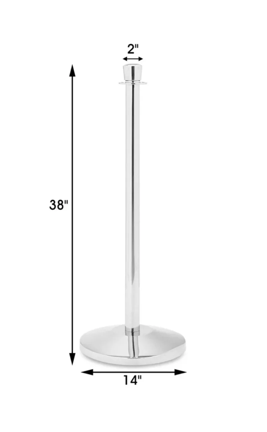 BRAND NEW - Stainless Steel Stanchions Crowd Control Posts (x2) image indicator(3)