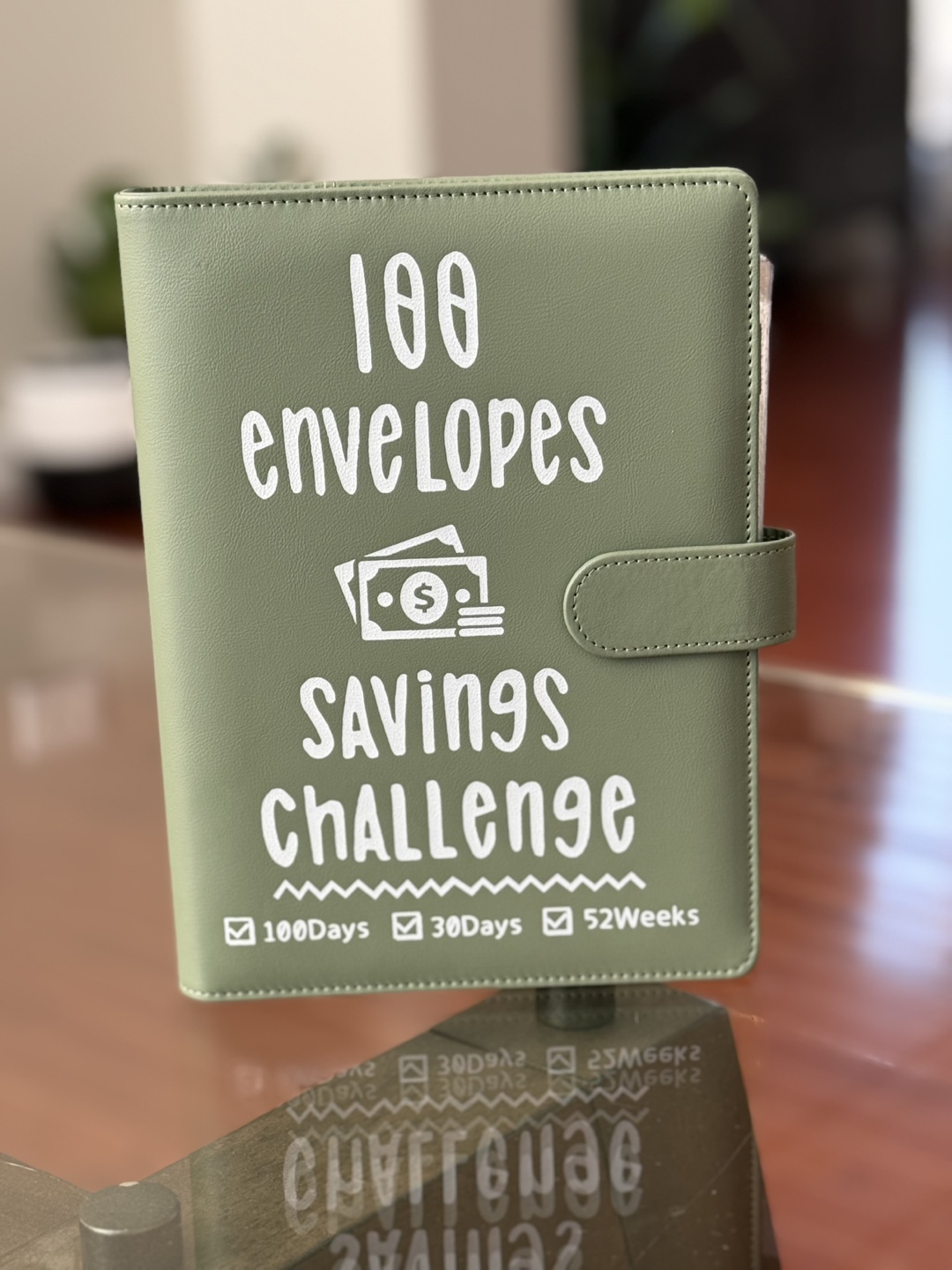 Sage Green 100 Envelope Savings Challenge Binder - photo 2