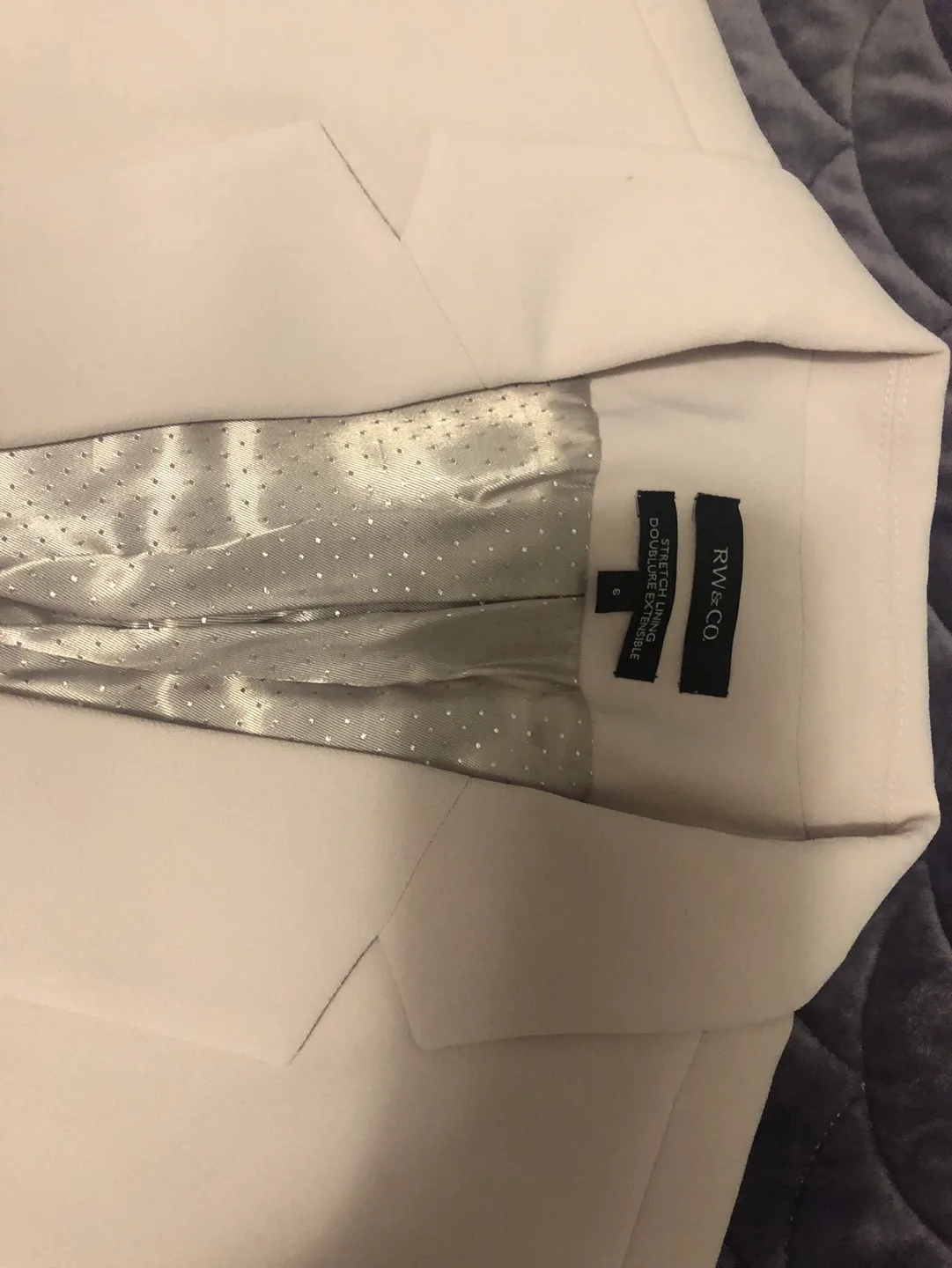 RW & CO. Women's Light Pink Blazer Size 6 image indicator(2)