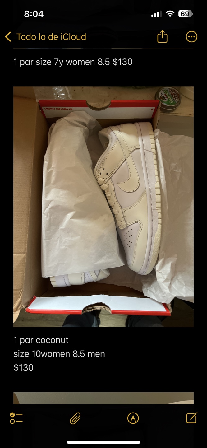 Nike Dunk Low Coconut Milk Women's Size 10 / Men's 8.5