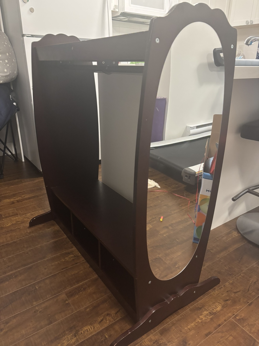 Kids' Wooden Dress-Up Stand with Mirror - photo 3