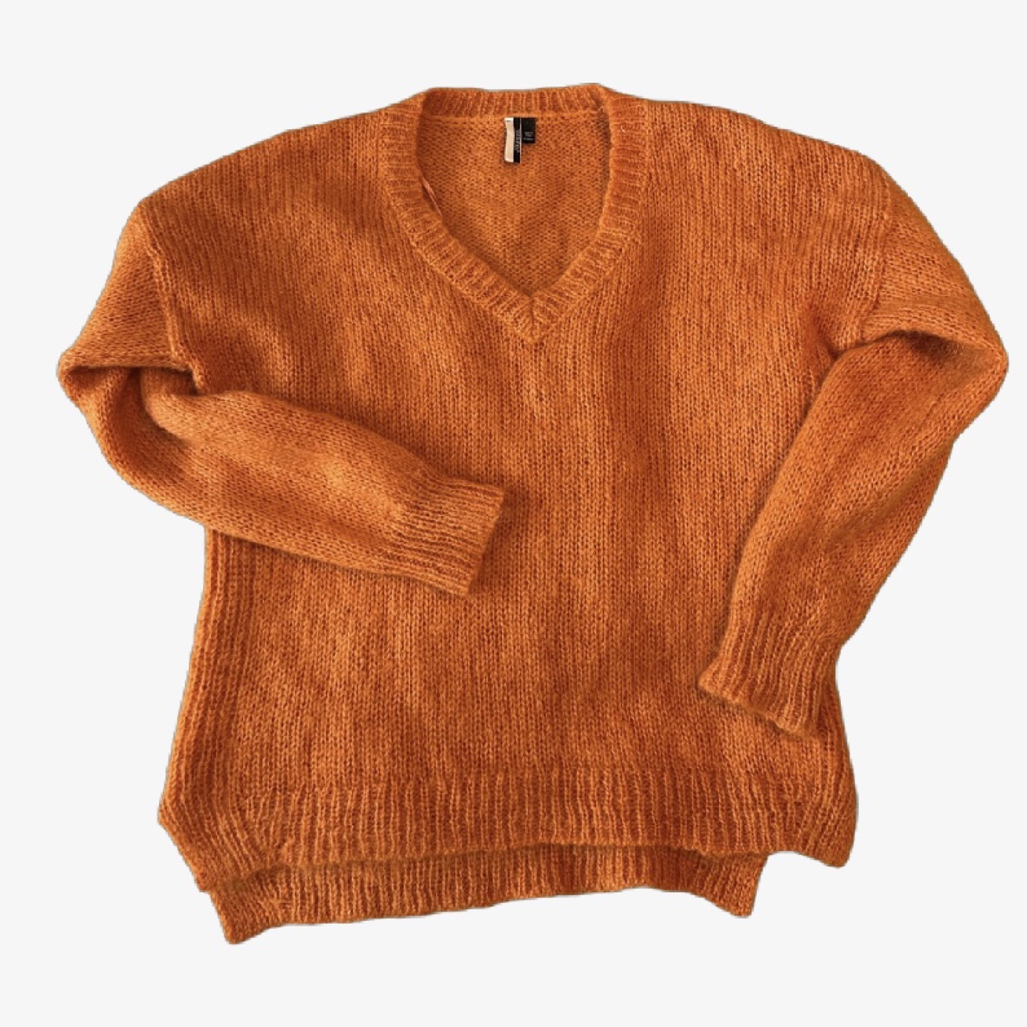 Orange Topshop Mohair Knit Sweater