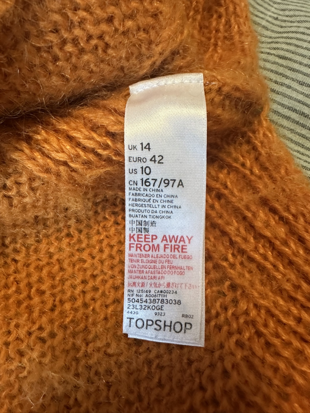 Orange Topshop Mohair Knit Sweater - photo 4