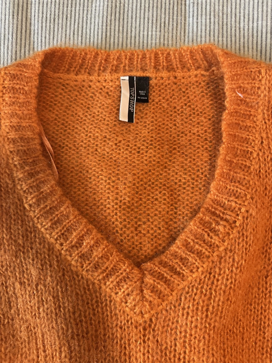 Orange Topshop Mohair Knit Sweater - photo 2