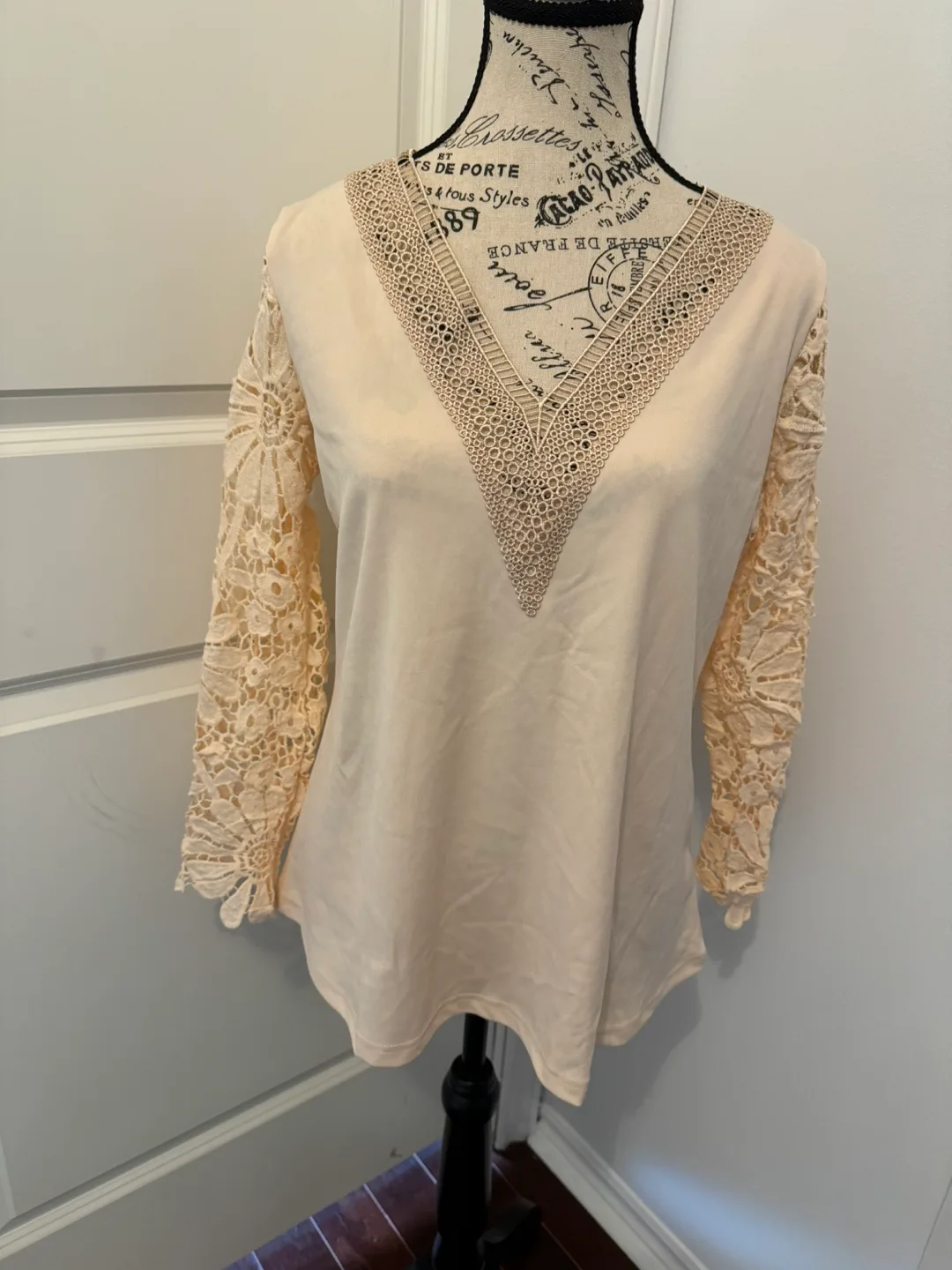 Cream Lace Detail Blouse thumbnail