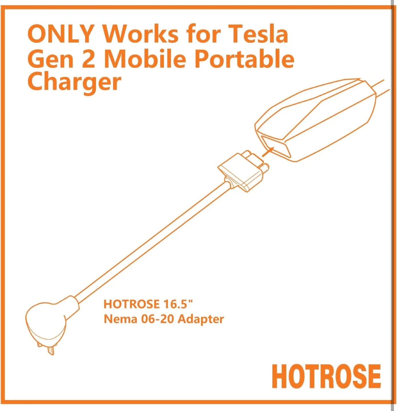 HOTROSE Tesla Mobile Connector Extension Cable - 46cm image indicator(7)