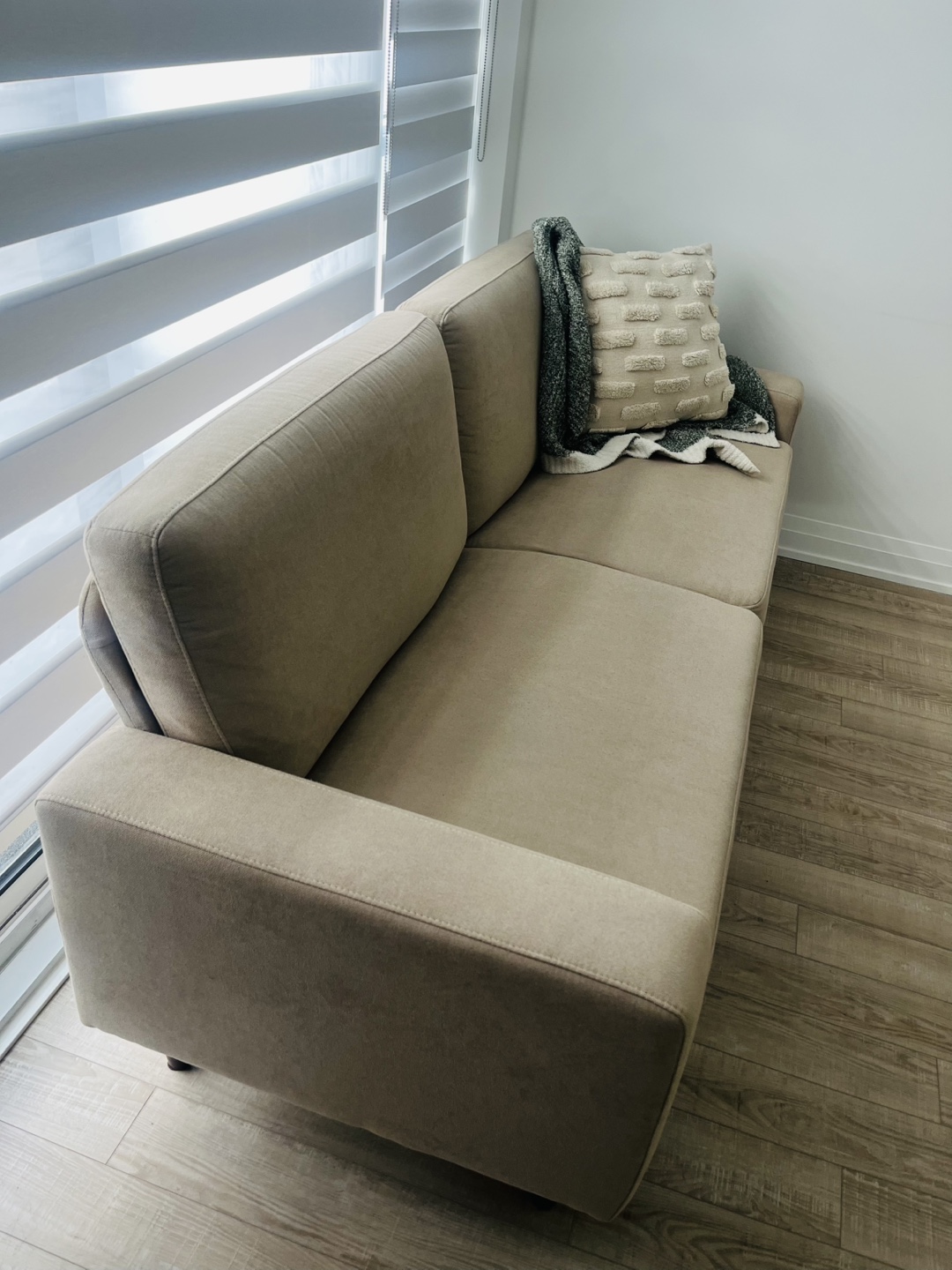 Beige Two-Seater Sofa 83.9” - photo 2