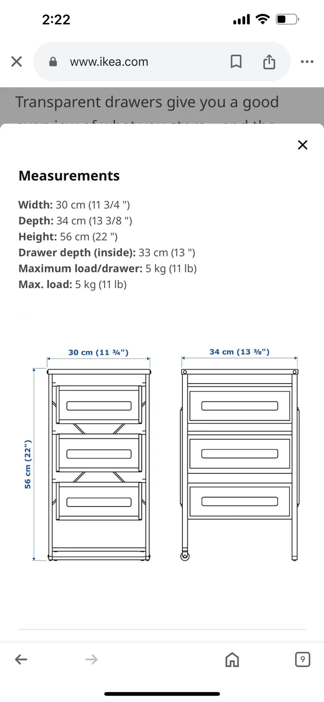 DECLUTTER: IKEA LENHART 3-Drawer Unit, White. 2 units for $22 image indicator(5)