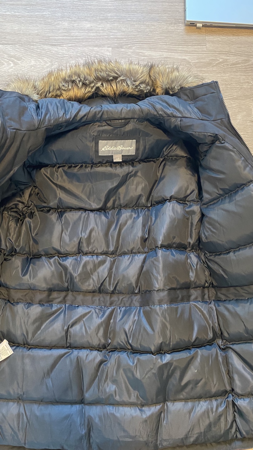 Eddie Bauer Men's Black Parka with Faux Fur Trim - photo 3