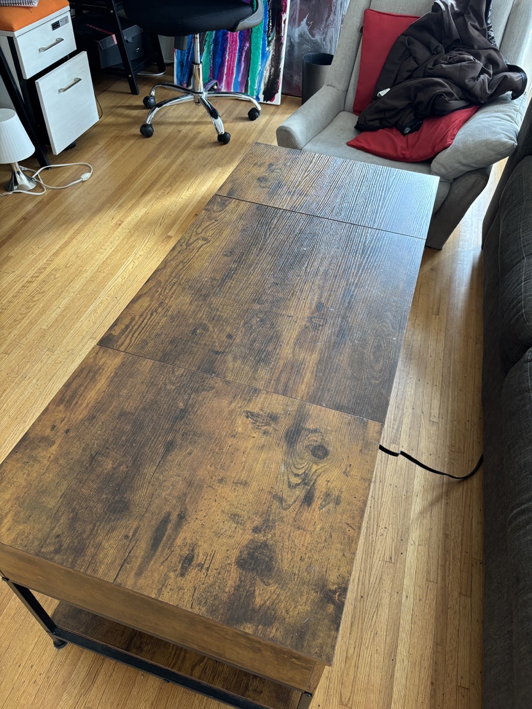 Lift-Top Coffee Table with Storage
