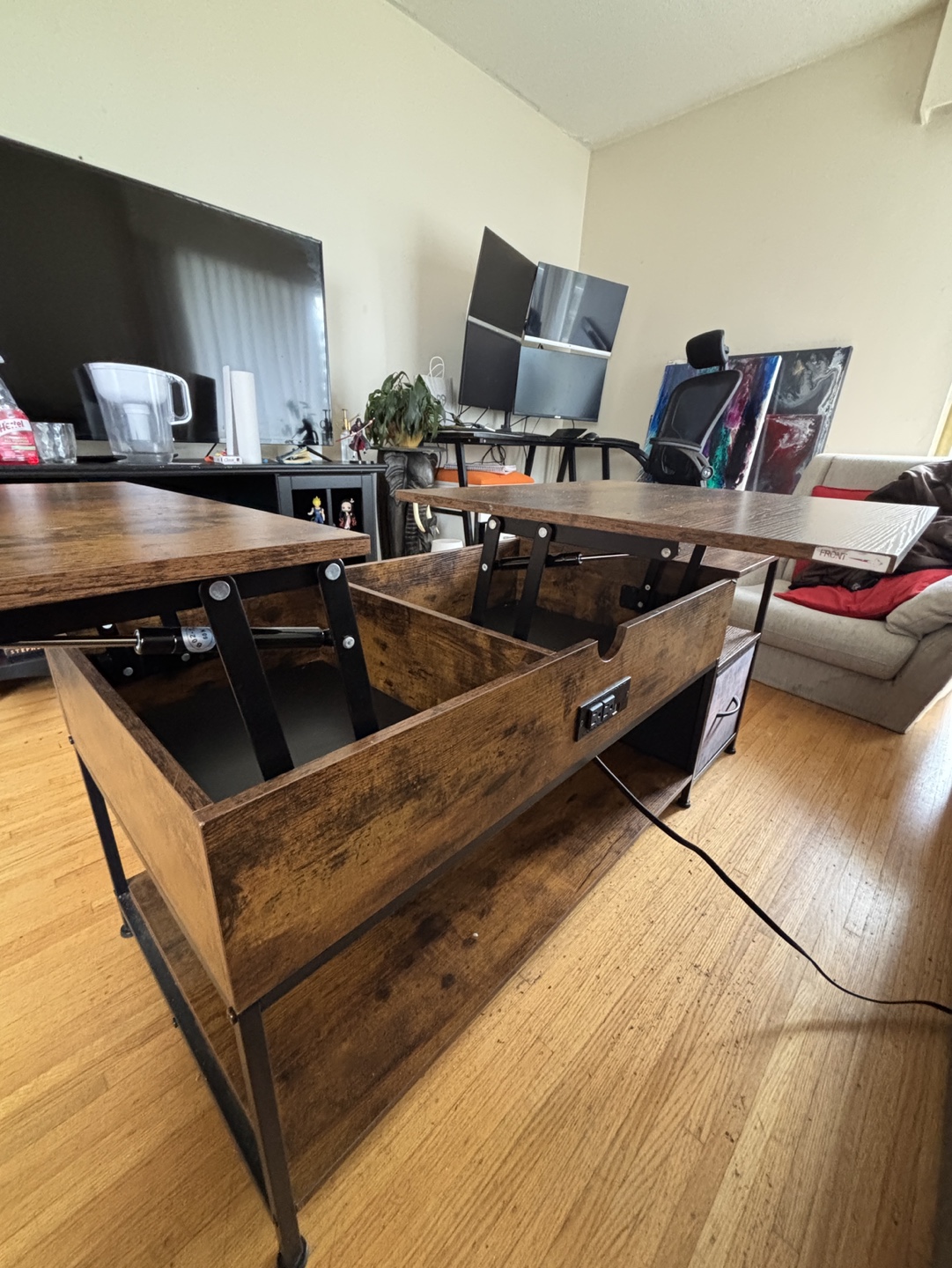 Lift-Top Coffee Table with Storage - photo 4