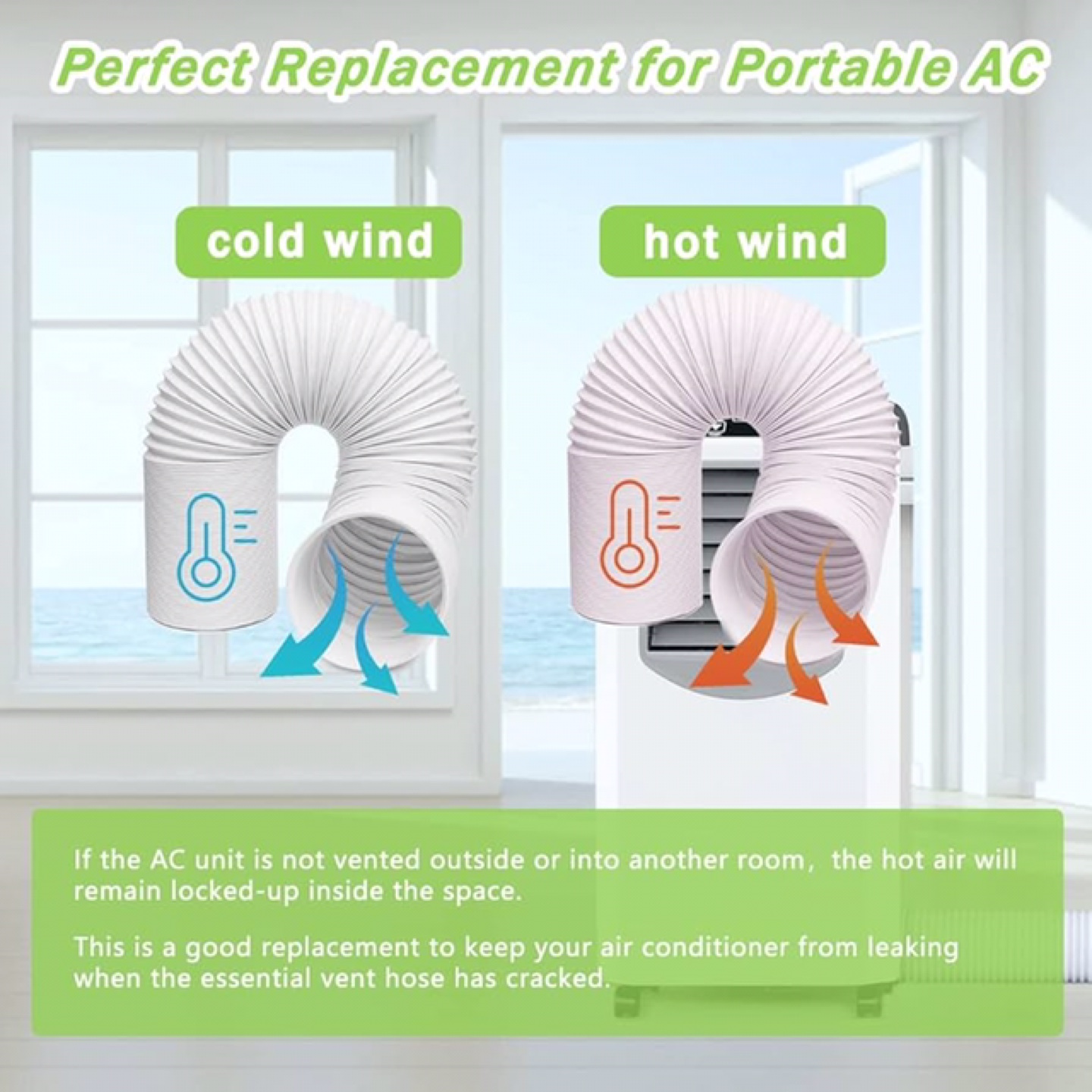 [Wansmie] Air Conditioner Exhaust Hose, Portable Air Condition - photo 4