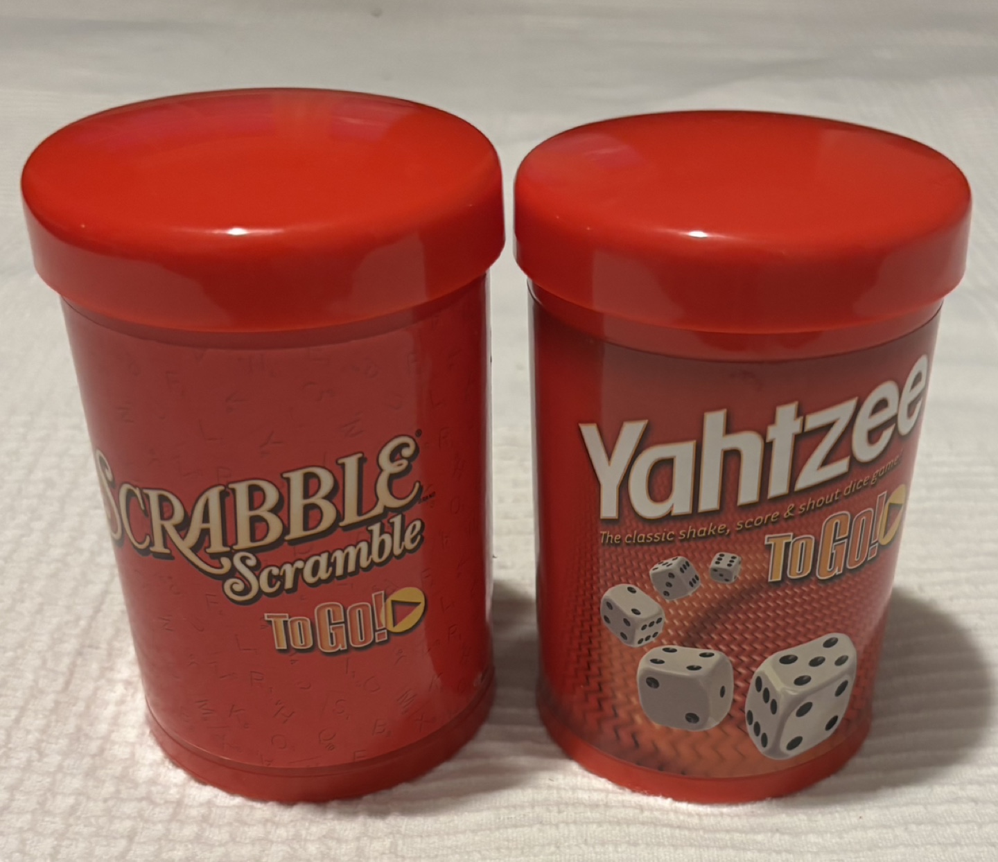 Scrabble Scramble & Yahtzee To Go Travel Games