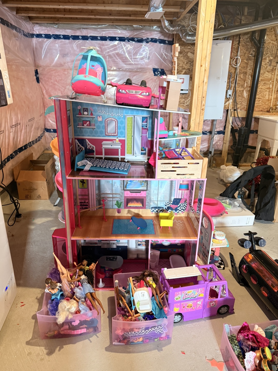 Barbie Mansion Dollhouse with Barbies and Accessories