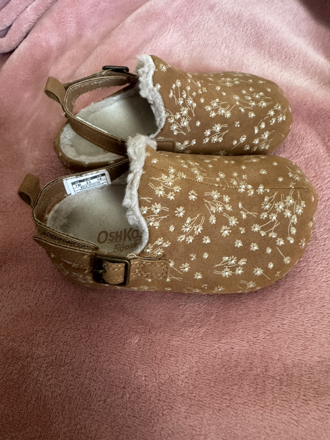OshKosh B'Gosh Girls' Brown Floral Clogs Size 7