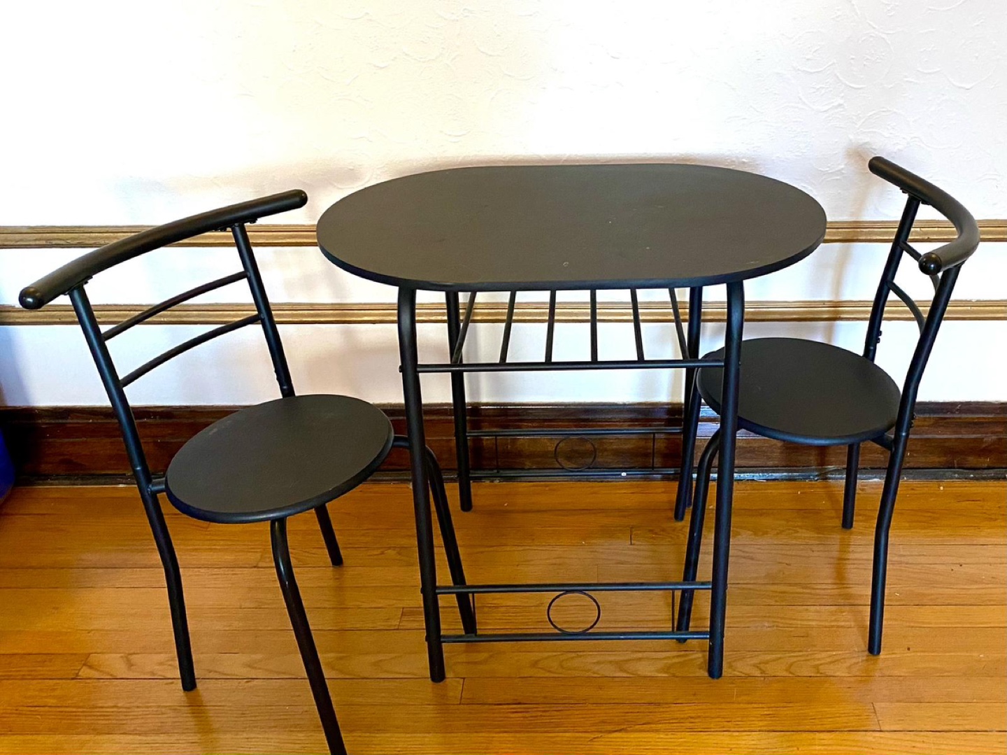 Black Metal Bistro Set - Table and Two Chairs - photo 2