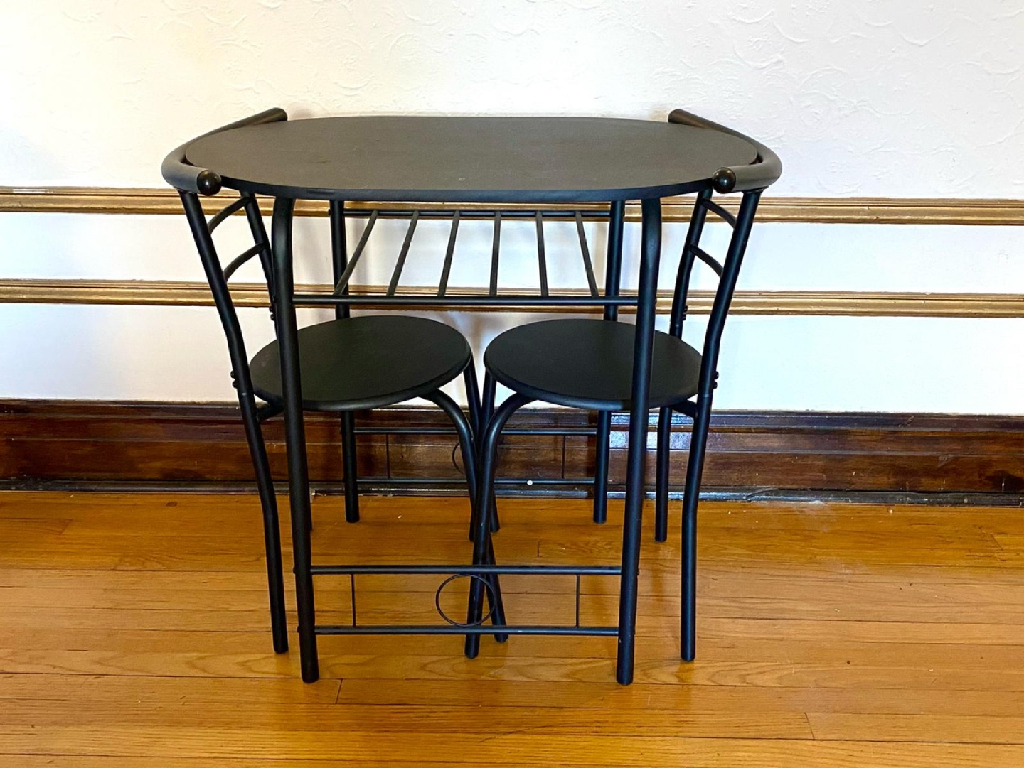Black Metal Bistro Set - Table and Two Chairs - photo 3