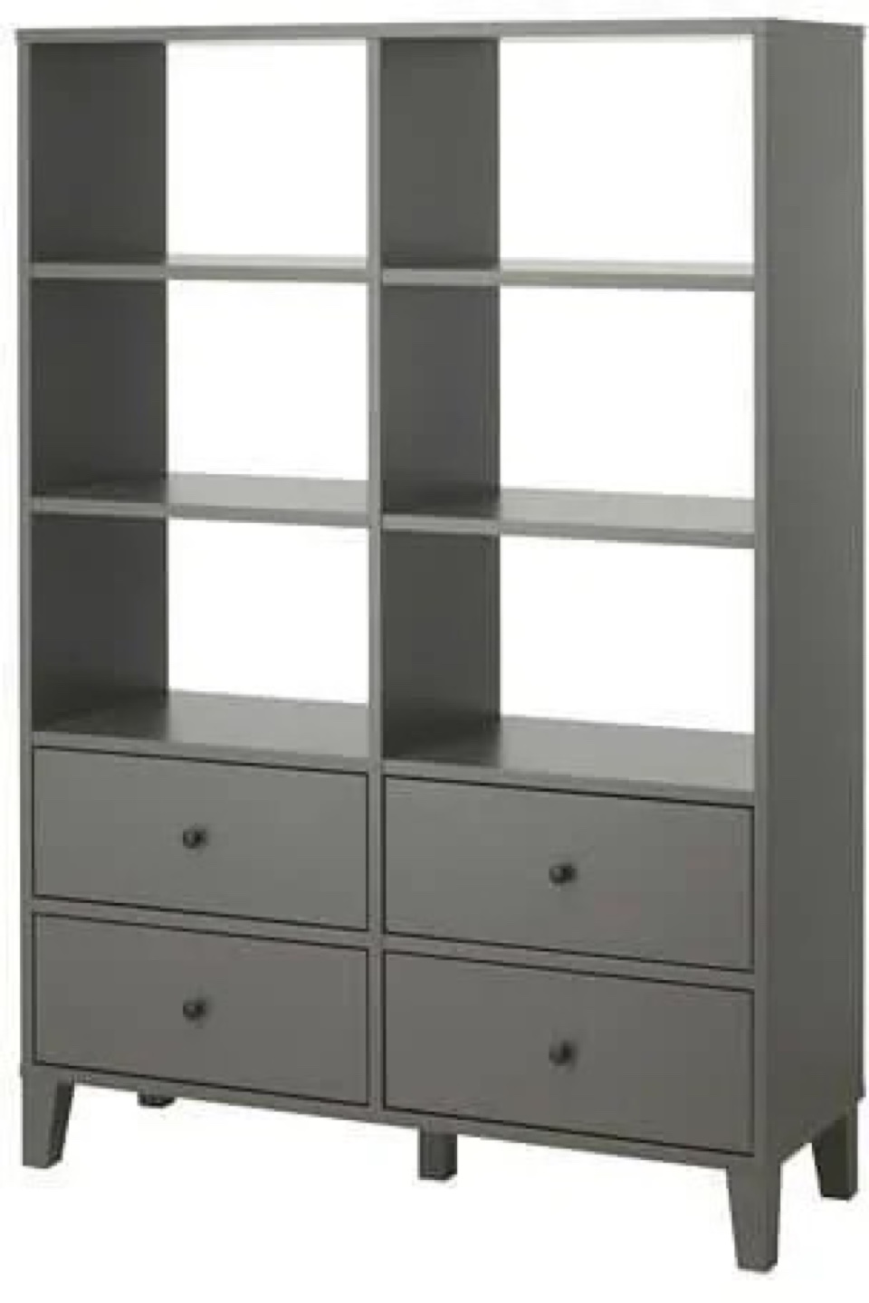 Grey Bookcase with Drawers