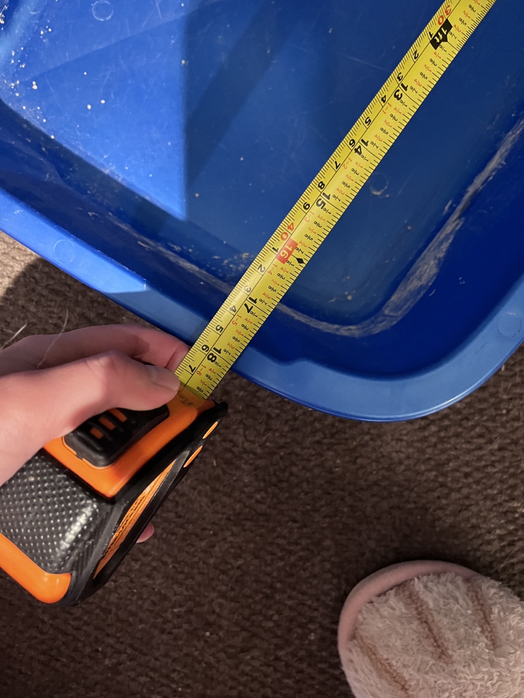 Large Blue Plastic Cat Litter Box - photo 2