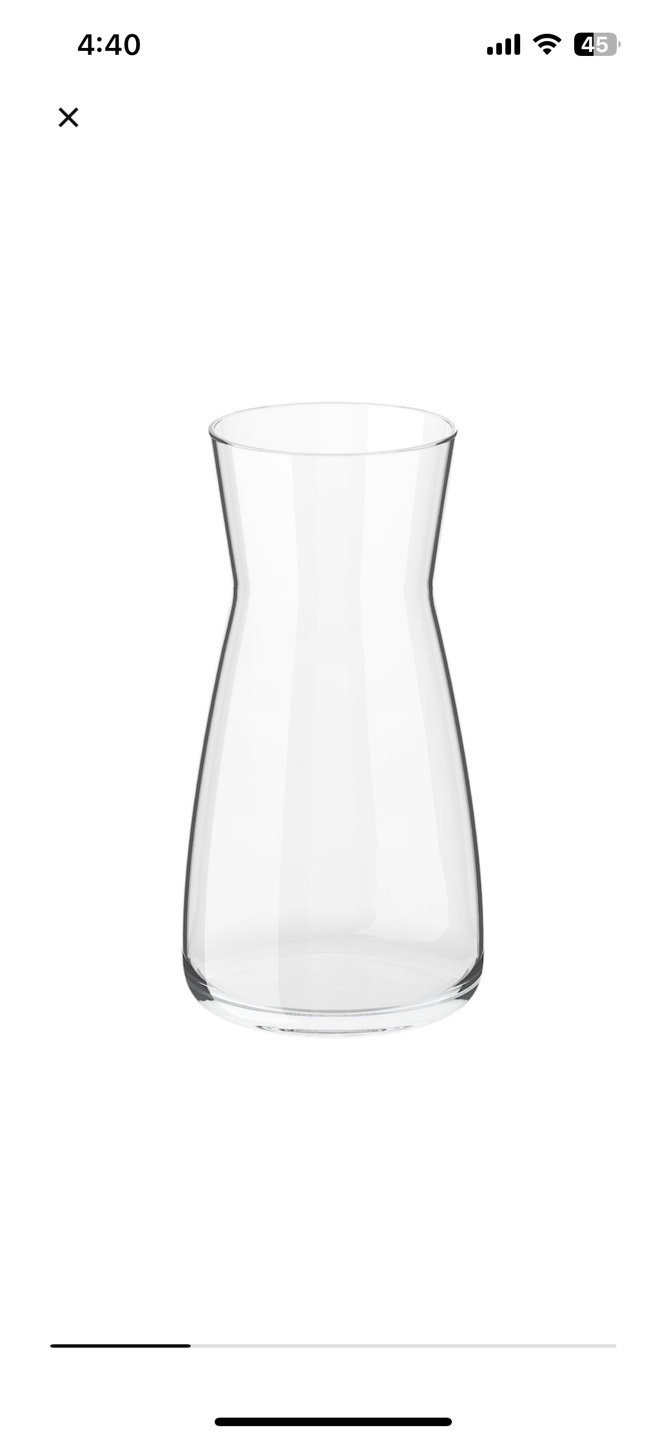 Clear Glass Vase/Pitcher ikea