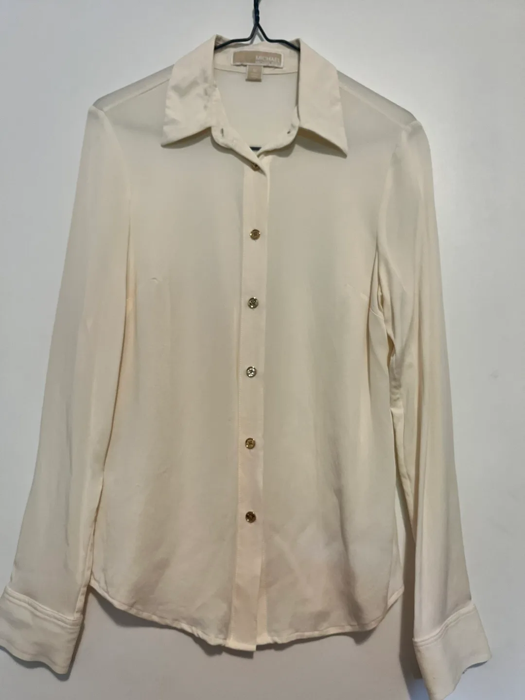 Michael Kors Women's Size Medium Cream Blouse image indicator(2)