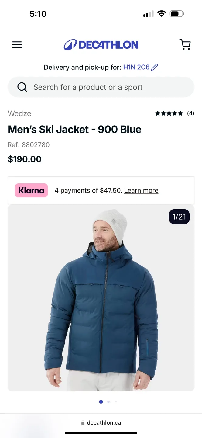 DECATHLON PISTE 900 HEAVY WINTER JACKET MEN NEW W/TAG image indicator(9)