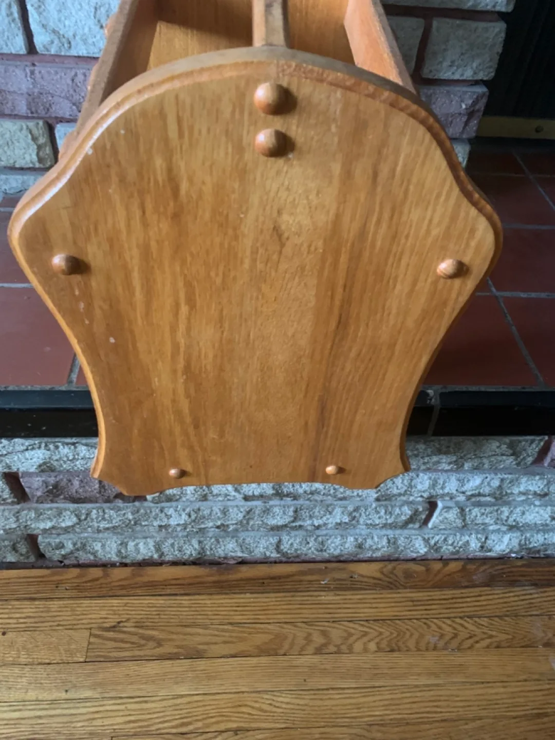 Well made, Solid Oak Magazine Rack image indicator(2)