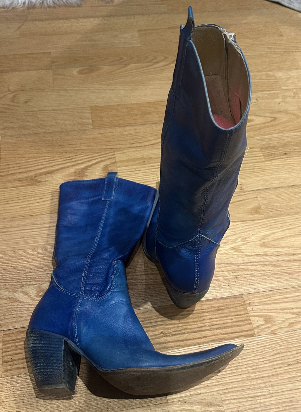 Vera Gomes Blue Leather Cowboy Boots - photo 3