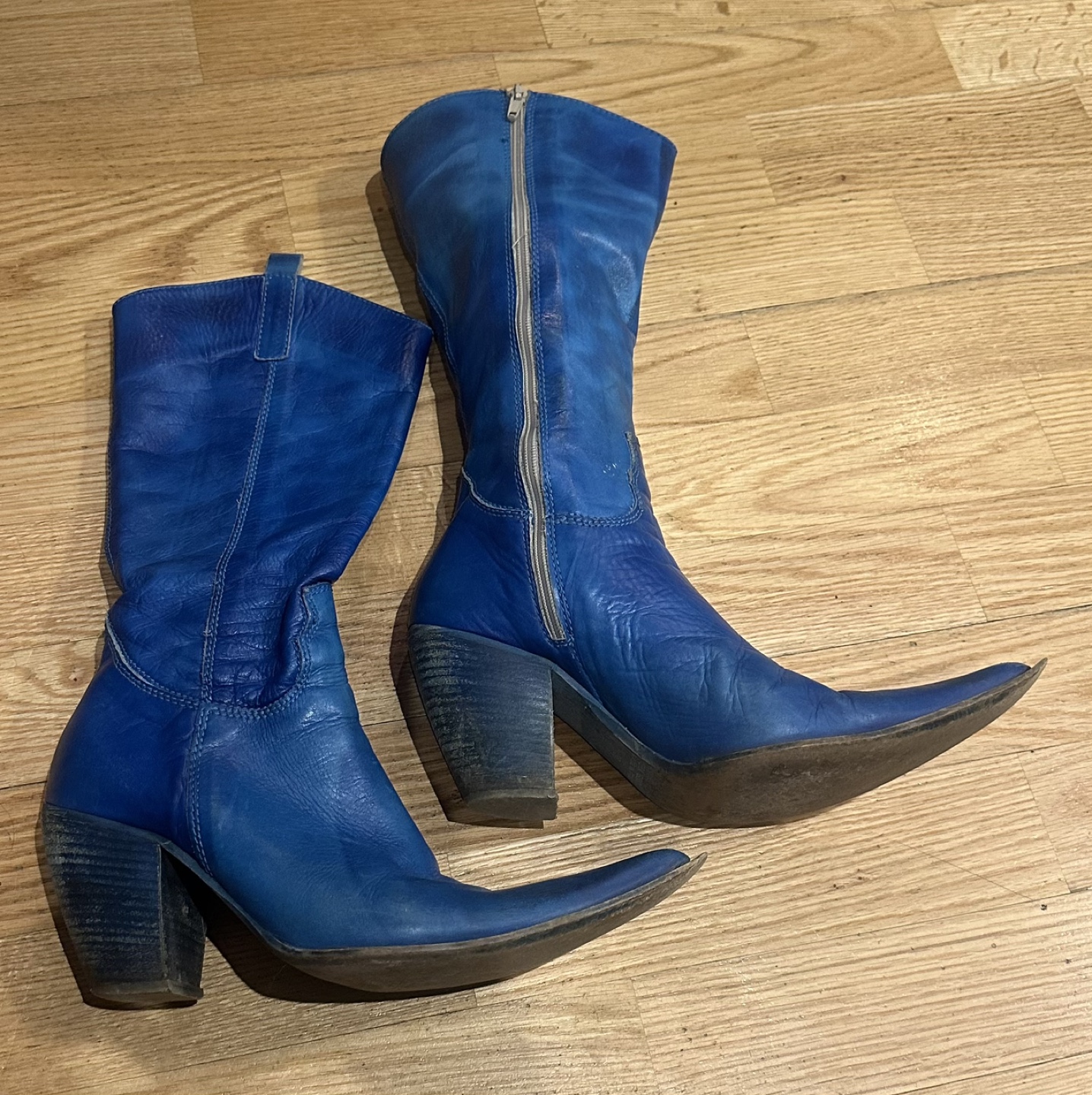Vera Gomes Blue Leather Cowboy Boots - photo 2