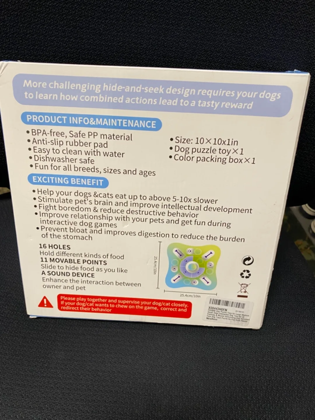 Dog Puzzle Toy - Interactive Treat Dispenser for Dogs and Cats image indicator(4)