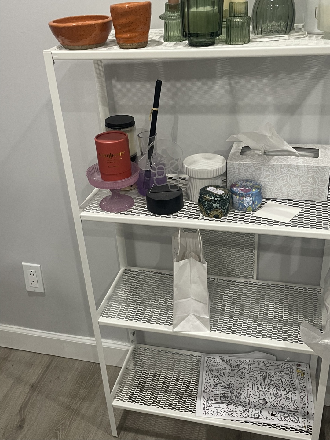 IKEA BAGGEBO White Metal 4-Shelf Unit - photo 2