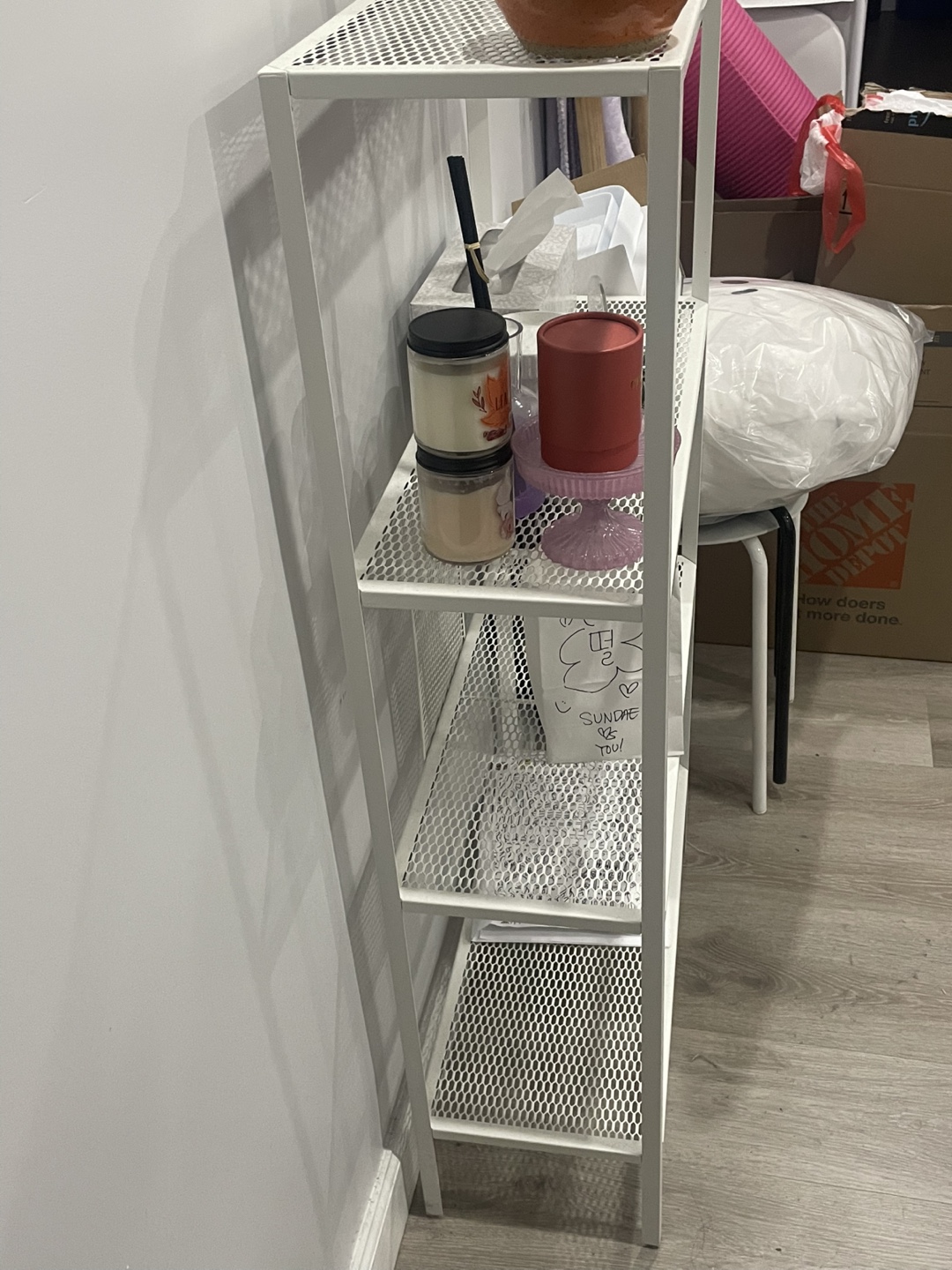 IKEA BAGGEBO White Metal 4-Shelf Unit - photo 3