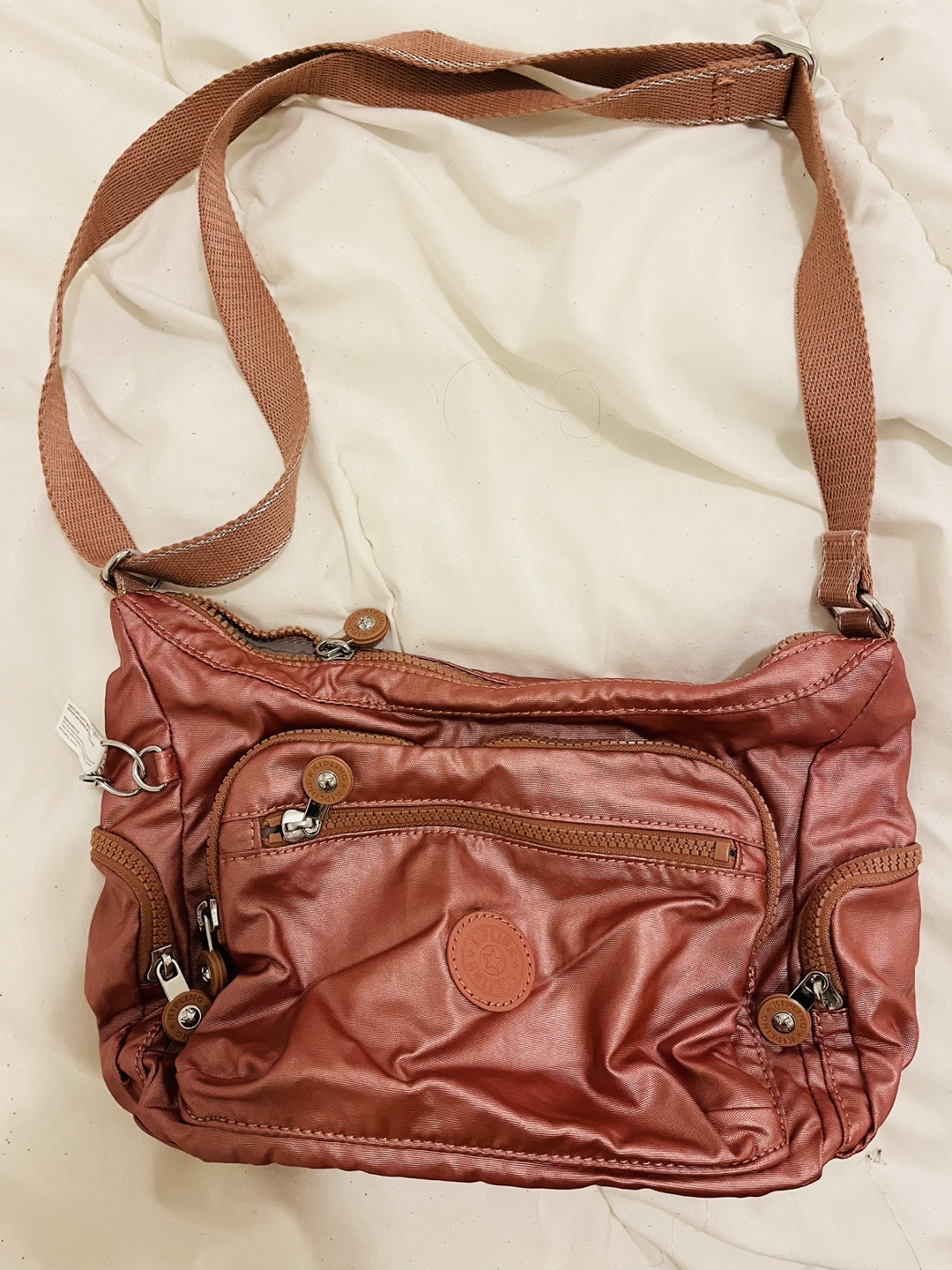 Kipling Metallic Rose Crossbody Bag