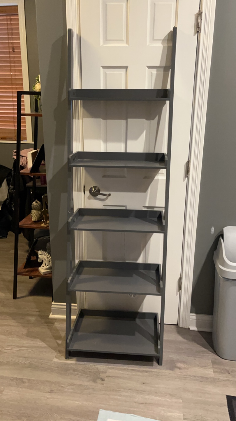 Gray Ladder Shelf