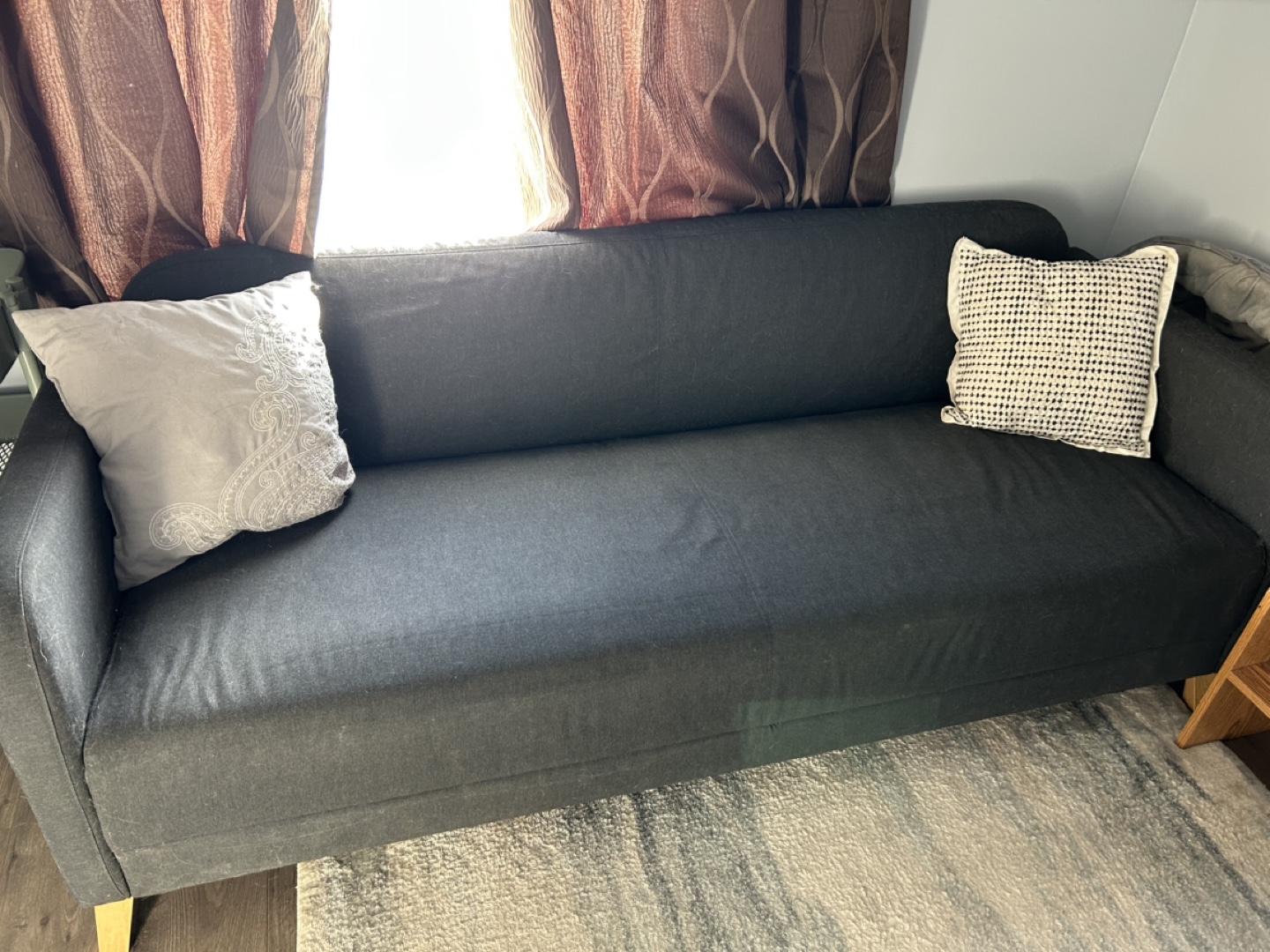Dark Grey Fabric Sofa