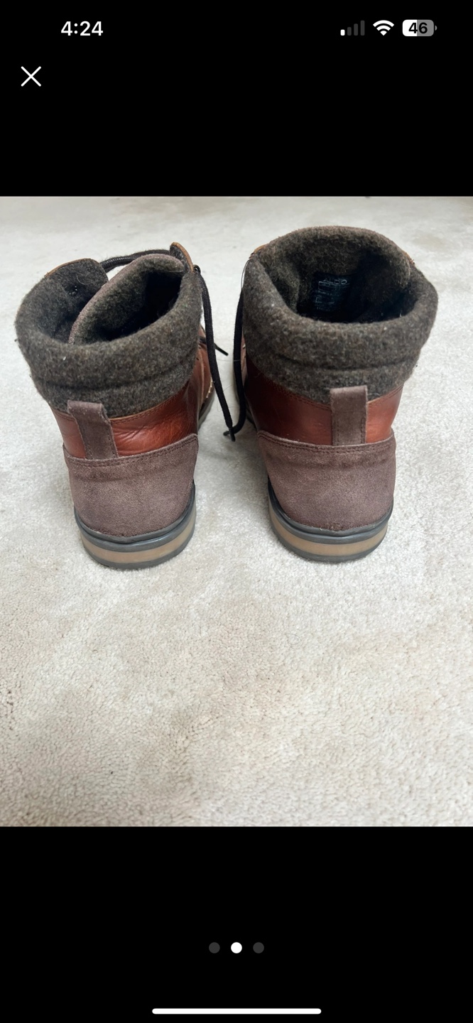 Men's Brown Leather Boots Size 14 - photo 2