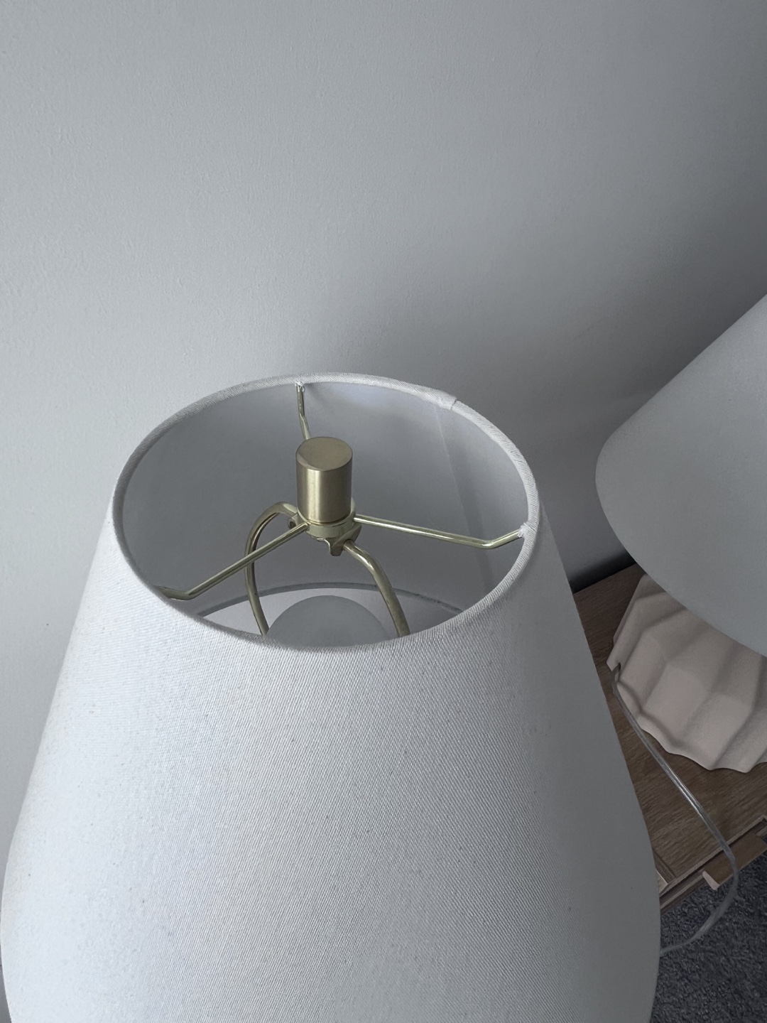Pair of Modern Table Lamps with Pleated Bases - photo 3