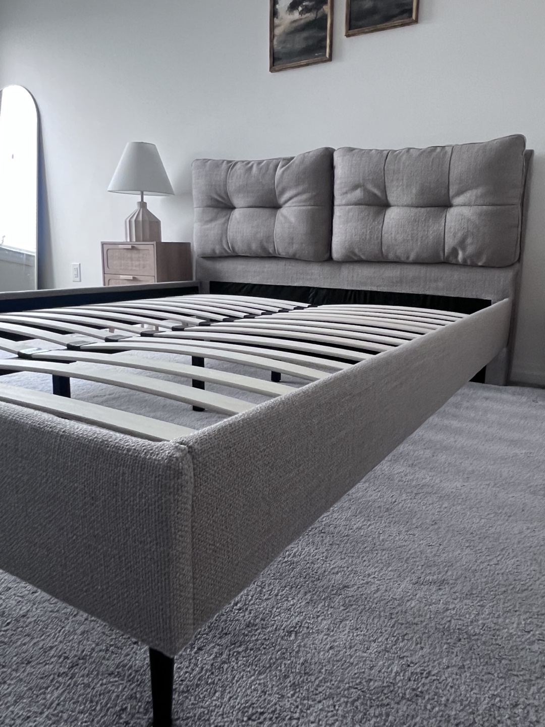 Queen Upholstered Bed Frame with Headboard - photo 2